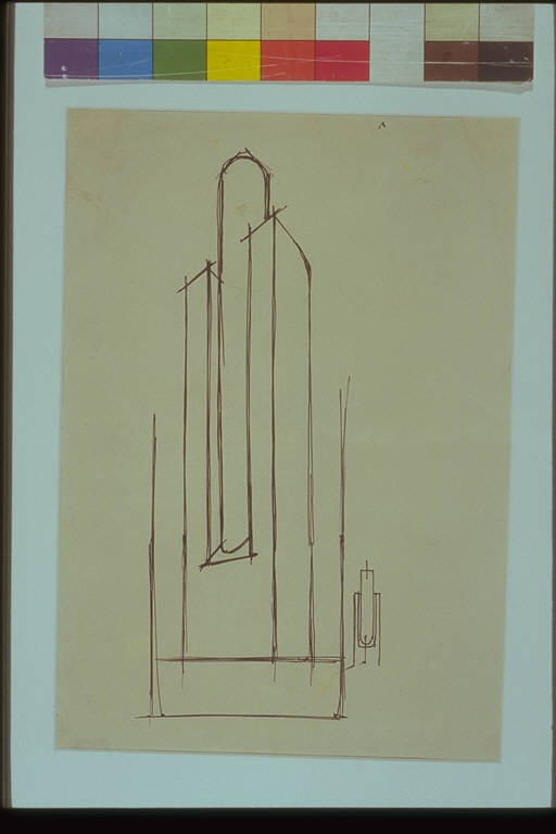 Elemento architettonico, ELEMENTO ARCHITETTONICO (disegno) di Sant'Elia Antonio (attr.) (sec. XX)