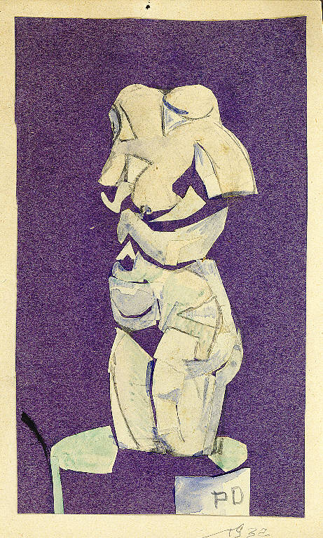 Statua, Scultura di busto di donna (disegno) di Parisi, Domenico detto Ico Parisi (secondo quarto sec. XX)