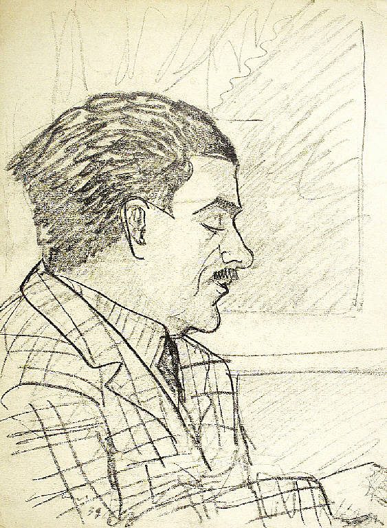 ritratto del Cappelletti, Ritratto di Fulvio Cappelletti (disegno) di Parisi, Domenico detto Ico Parisi (secondo quarto sec. XX)