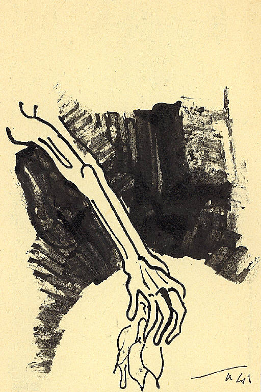 braccio, Braccio d'uomo (disegno) di Parisi, Domenico detto Ico Parisi (secondo quarto sec. XX)