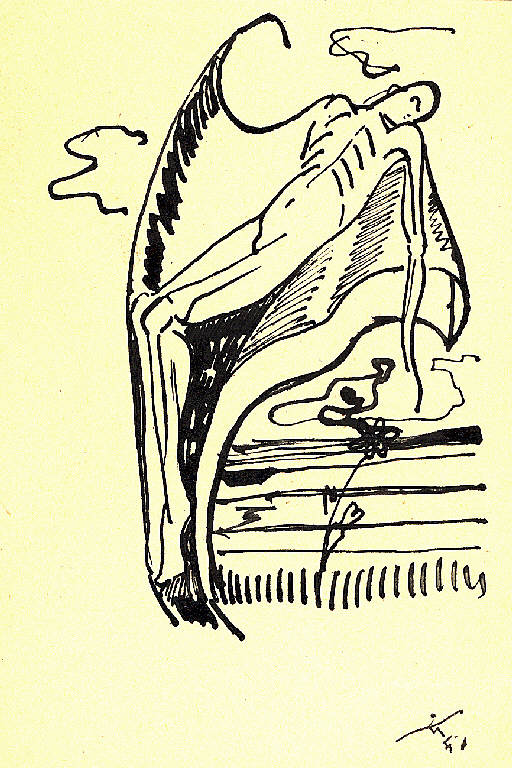 eroe, Allegoria dell'eroe (disegno) di Parisi, Domenico detto Ico Parisi (secondo quarto sec. XX)