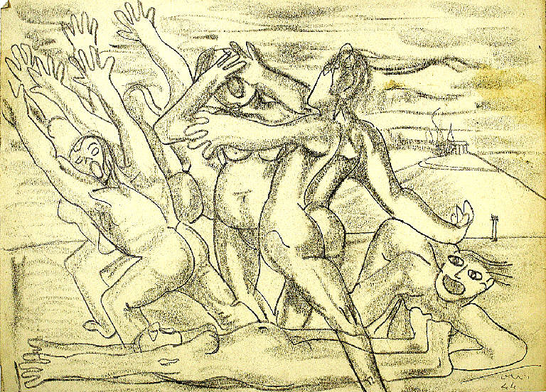 Guerra, Allegoria della guerra (disegno) di Parisi, Domenico detto Ico Parisi (secondo quarto sec. XX)