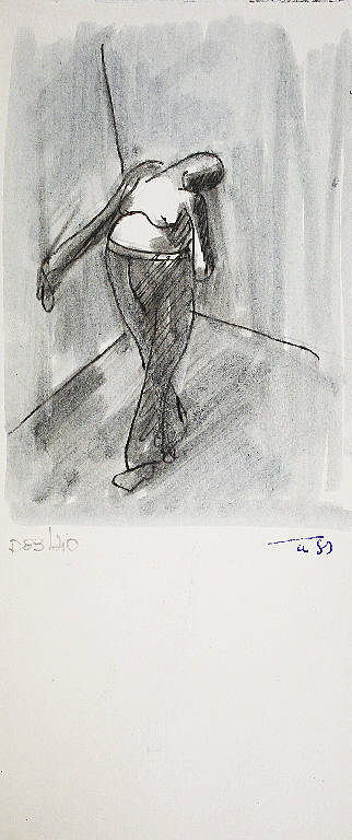 La sonnambula, Figura femmnile (disegno) di Parisi, Domenico detto Ico Parisi (seconda metà sec. XX)