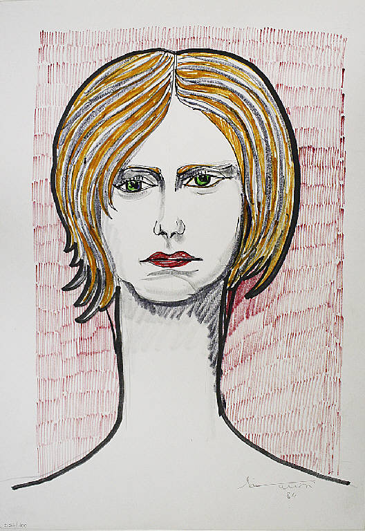 Ritratto di bionda, Ritratto di donna (disegno) di Parisi, Domenico detto Ico Parisi (seconda metà sec. XX)
