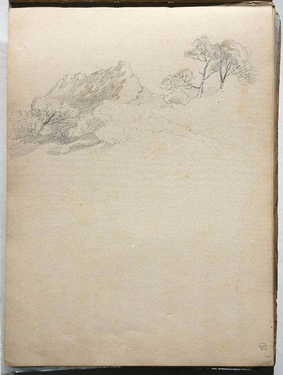 PAESAGGIO (disegno) di Bossoli Carlo (prima metà sec. XIX)