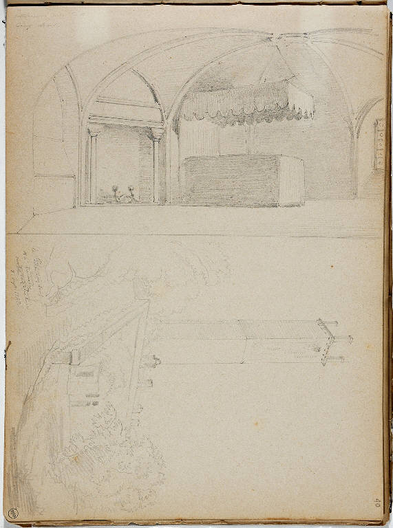 INTERNO (disegno) di Bossoli Carlo (prima metà sec. XIX)