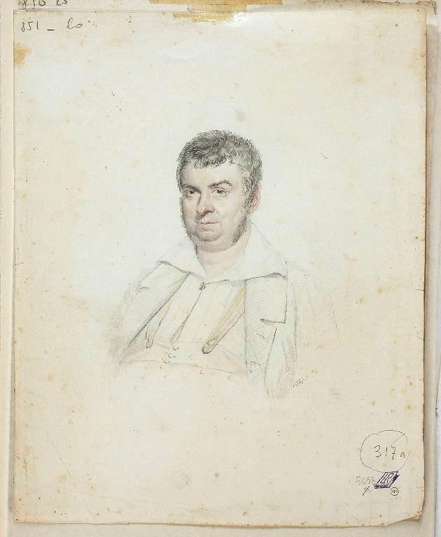 Ritratto maschile (disegno) di Vittori Carlo (secc. XIX/ XX)