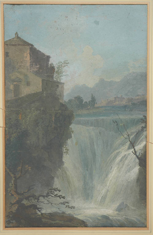Paesaggio (disegno) di Gozzi Marco (cerchia) (sec. XIX)
