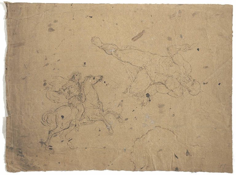 San Bartolomeo/ cavaliere (disegno) di Sabatelli Luigi (scuola) (sec. XIX)