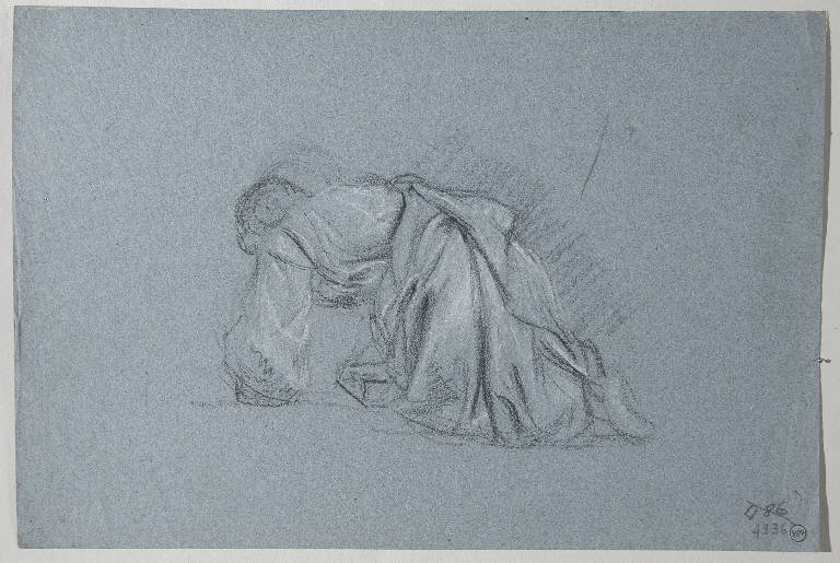 Figura di giovane donna/ Figura di giovane donna (disegno) - ambito lombardo (sec. XIX)