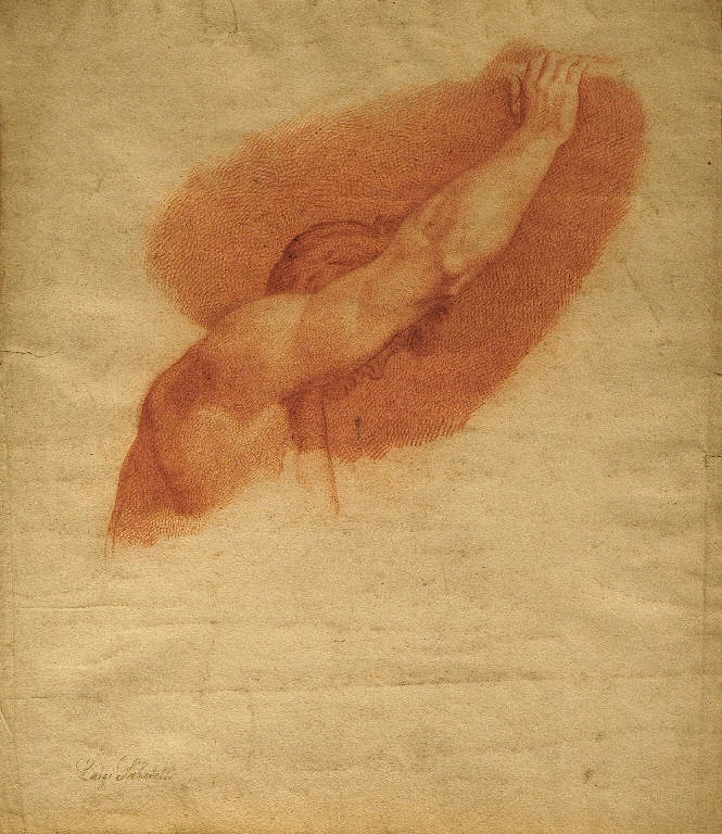 Figura maschile (disegno) di Sabatelli Luigi (fine/inizio secc. XVIII/ XIX)