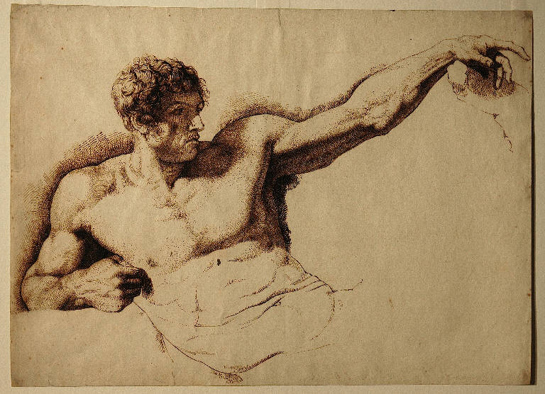 Figura maschile (disegno) di Sabatelli Luigi (inizio sec. XIX)