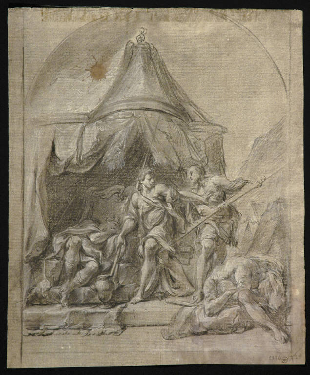 SOGNO DI COSTANTINO (disegno) di Monti Francesco (attr.) (metà sec. XVIII)