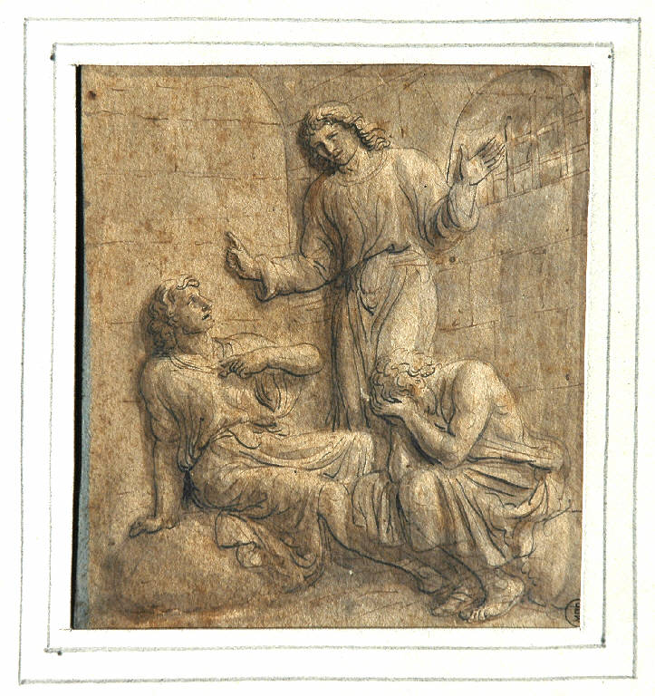 Scena sacra (disegno) di Ademollo Luigi (attr.) (prima metà sec. XIX)