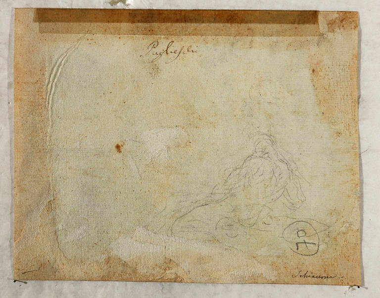 Nudo virile (disegno) di Beinaschi Giovanni Battista (attr.) (sec. XVII)