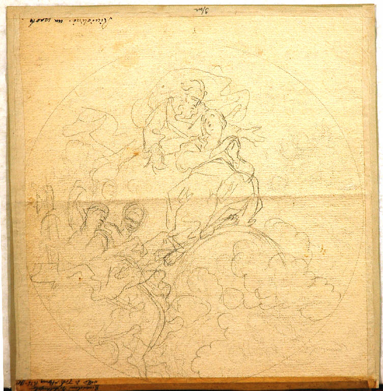 ASSUNZIONE DELLA MADONNA (disegno) di Ricciolini Michelangelo (attr.) (fine/inizio secc. XVII/ XVIII)