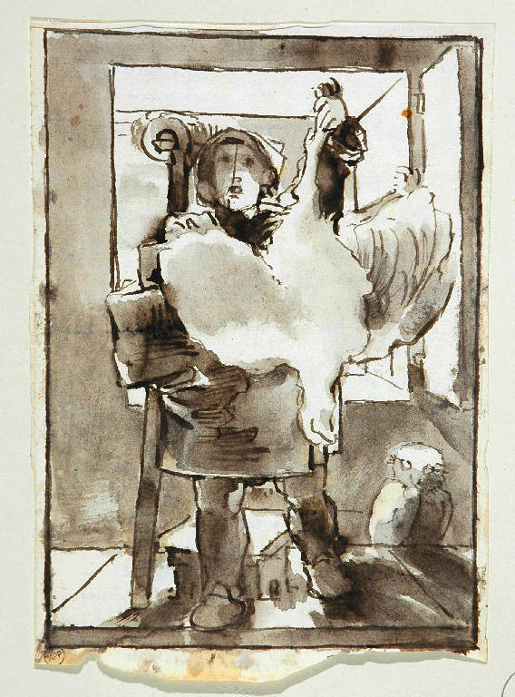 Figura di cacciatore (disegno) di Duranti Fortunato (secondo quarto sec. XIX)