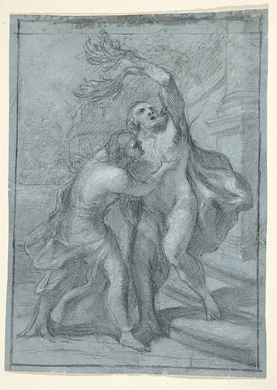 APOLLO E DAFNE/ Studio di figure (disegno) - ambito italiano (sec. XIX)