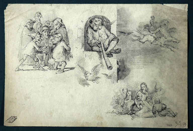 Studi diversi (disegno) di Gonin Francesco (metà sec. XIX)