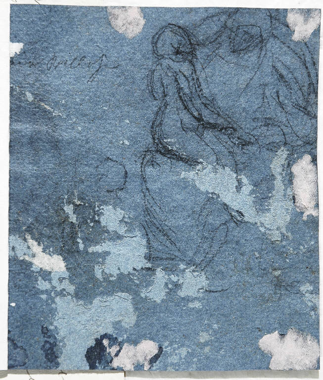 MADONNA CON BAMBINO (disegno) - ambito italiano (sec. XIX)