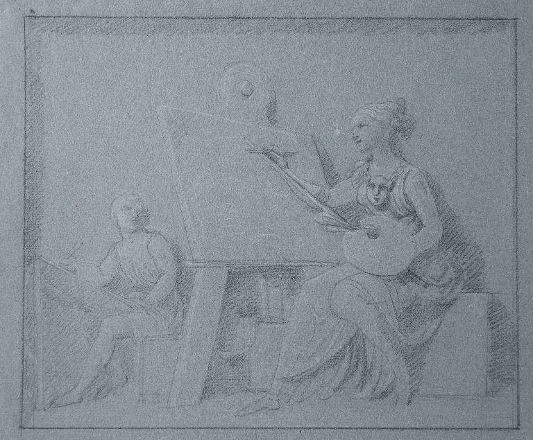 Allegoria della Pittura (disegno) - ambito italiano (fine/inizio secc. XVIII/ XIX)