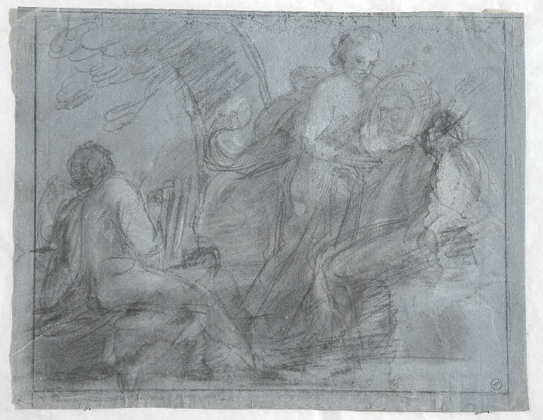 Scena mitologica (disegno) - ambito italiano (secondo quarto sec. XIX)