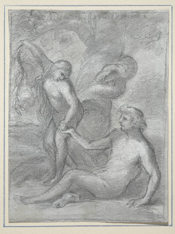 Adamo ed Eva tentati dal serpente (disegno) - ambito italiano (secondo quarto sec. XIX)