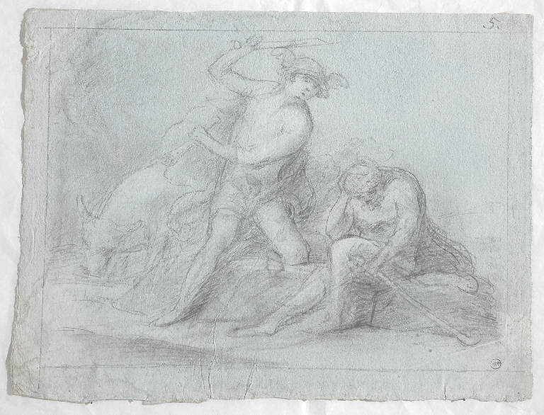 Mercurio decapita Argo (disegno) di D'Andrea Jacopo (attr.) (secondo quarto sec. XIX)