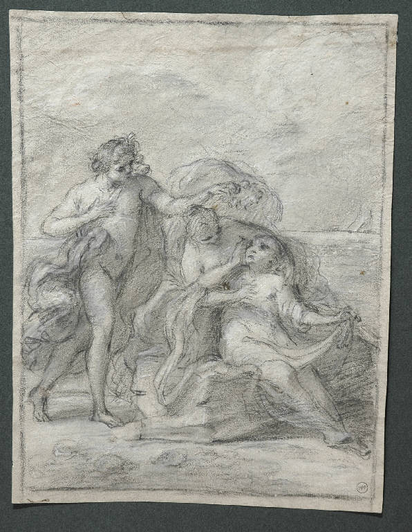 Bacco e Arianna sull'isola di Nasso (disegno) - ambito italiano (secondo quarto sec. XIX)