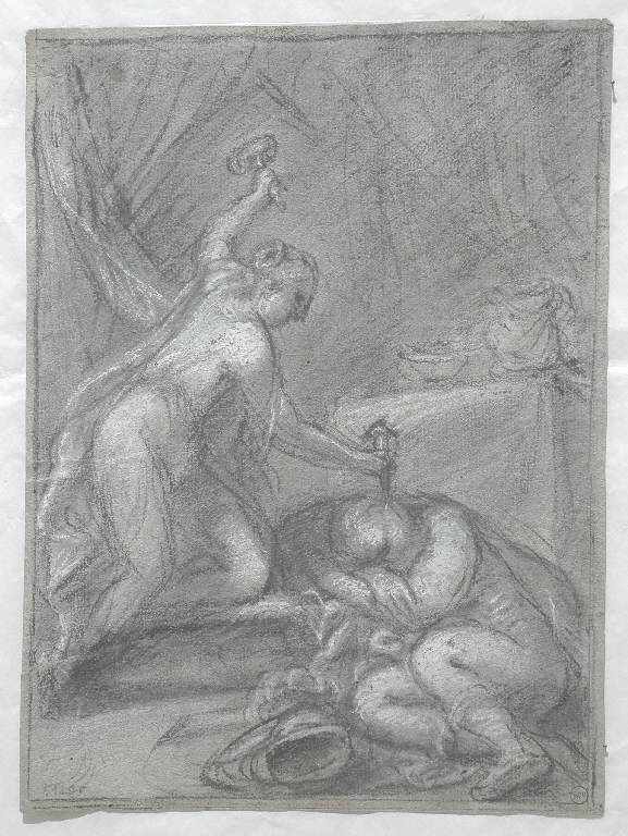 Giaele uccide Sisara (disegno) - ambito italiano (secondo quarto sec. XIX)