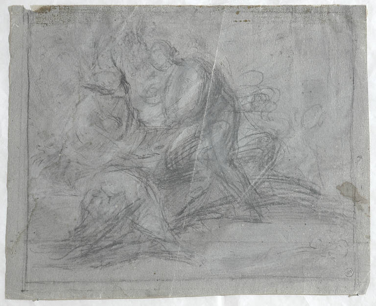 Scena mitologica con Mercurio (disegno) - ambito italiano (secondo quarto sec. XIX)
