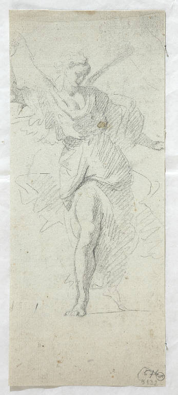 Angelo/ Scena di storia antica (disegno) di Morgari Paolo Emilio il Vecchio (attr.) (metà sec. XIX)