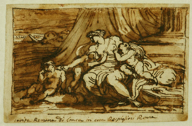 Carita' romana (disegno) di Giani Felice (inizio sec. XIX)