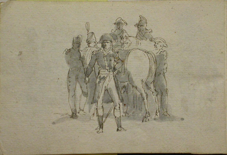 Napoleone a Lonato (disegno) - ambito italiano (sec. XIX)