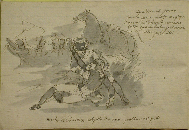 La morte del generale Desaix (disegno) - ambito italiano (sec. XIX)