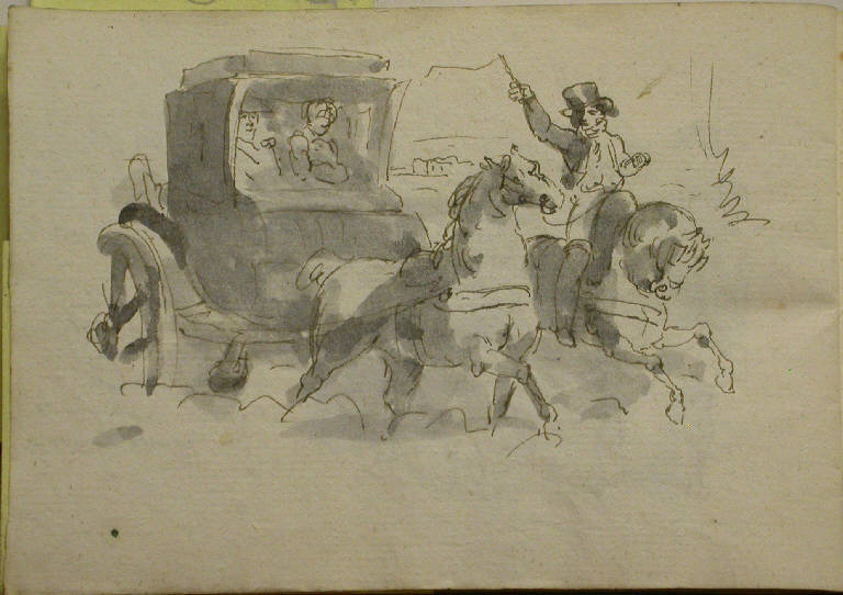 Il generale Leclerc conduce in Francia il prigioniero Toussaint Louverture (disegno) - ambito italiano (sec. XIX)
