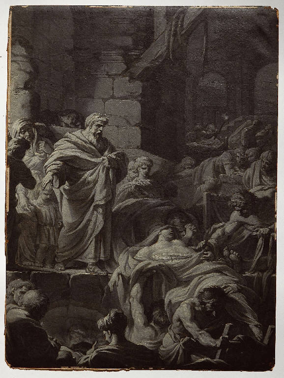 Scena classica (disegno) di Peyron Jean François Pierre (attr.) (sec. XVIII)