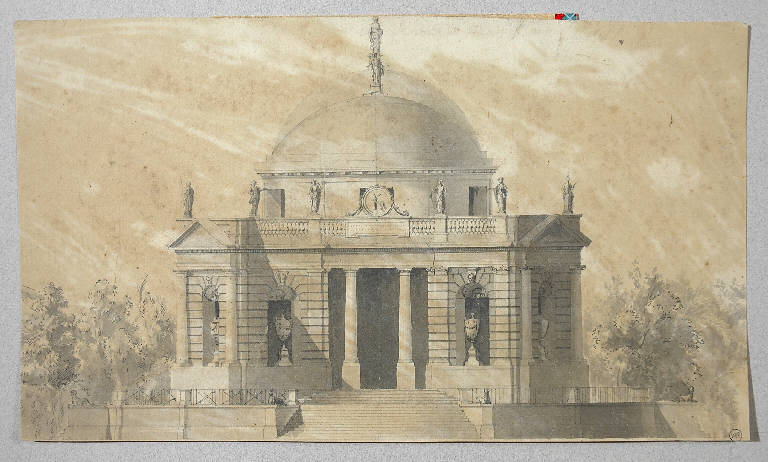 Progetto di mausoleo, Architetture (disegno) di Quarenghi Giacomo (attr.) (fine/inizio secc. XVIII/ XIX)