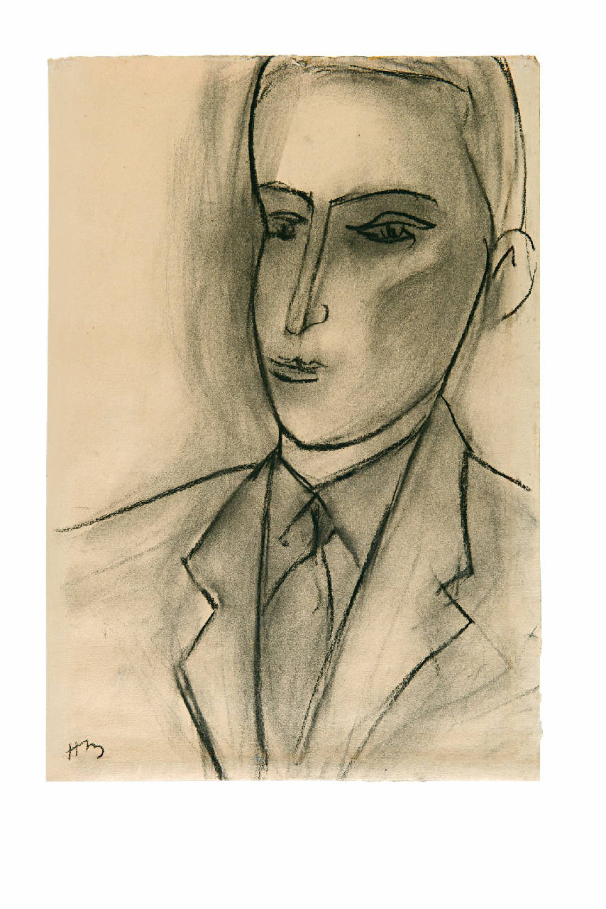 Tête d'homme (Martin Fabiani), ritratto d'uomo (disegno) di Matisse, Henri (sec. XX)