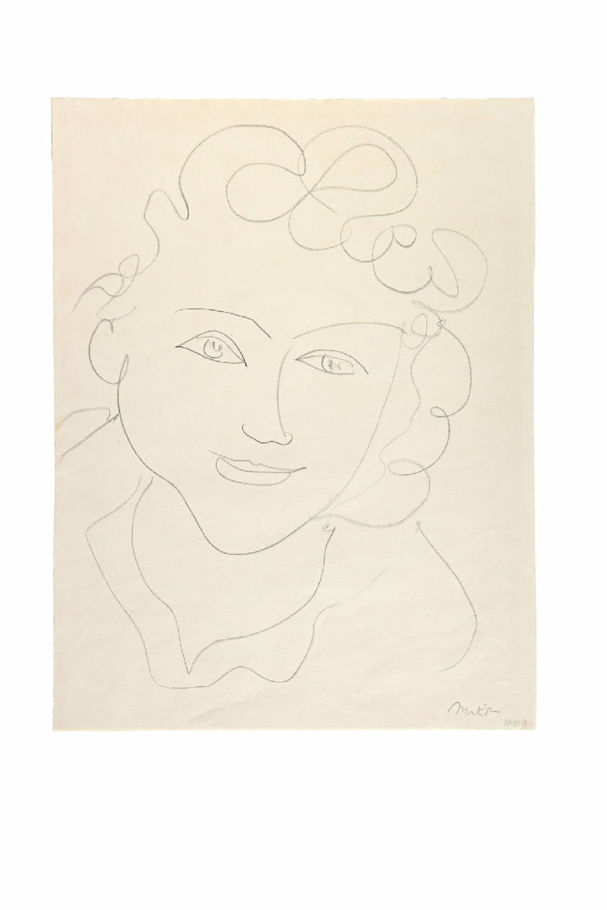 Tête de Femme, ritratto di donna (disegno) di Matisse, Henri (sec. XX)