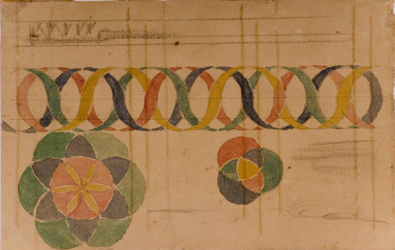 Compenetrazione iridescente, motivi decorativi geometrici (disegno) di Balla, Giacomo (sec. XX)