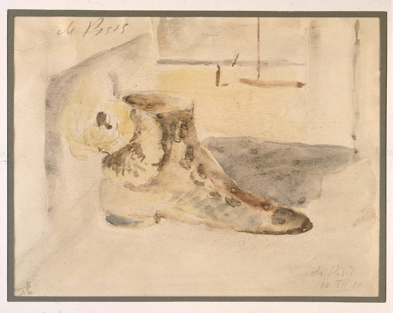 La scarpetta rosa, scarpetta (disegno) di Tibertelli, Filippo detto de Pisis, Filippo (sec. XX)