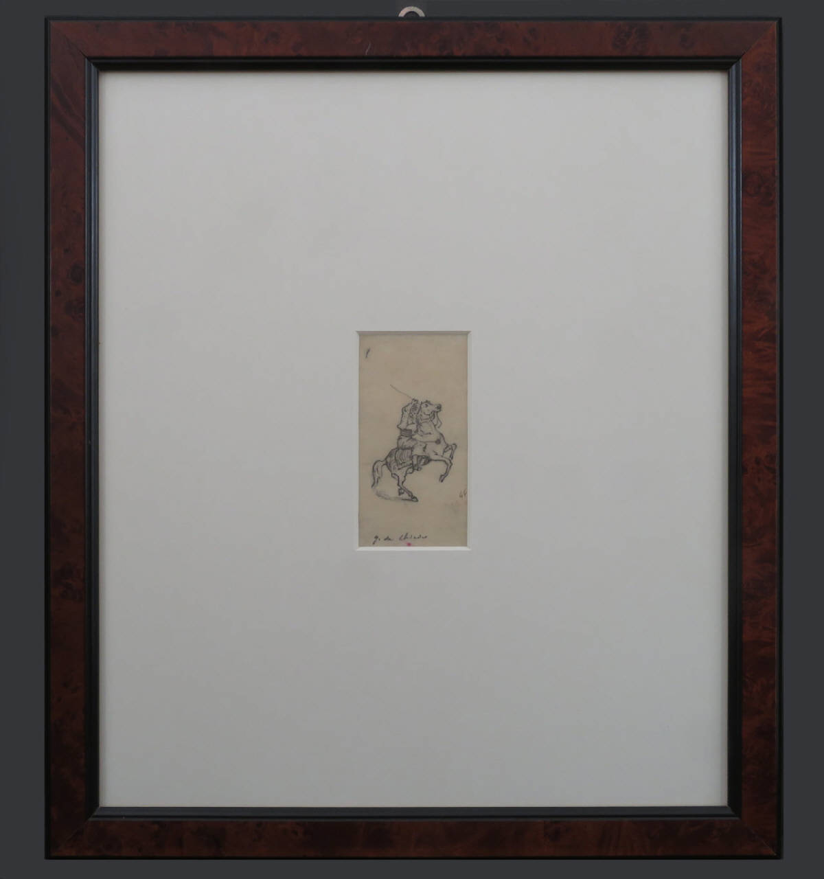 cavallo e cavaliere (disegno) di De Chirico, Giorgio (sec. XX)