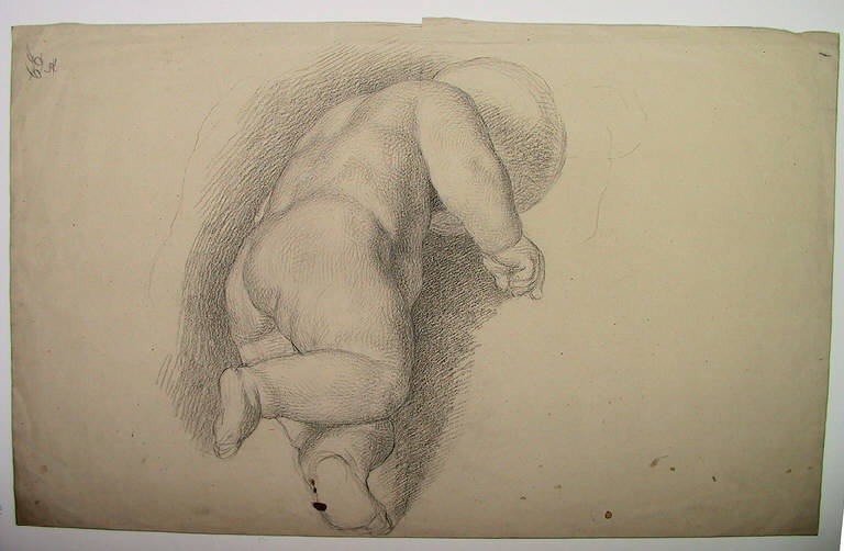 Putto (disegno) di Ligari Angelo (sec. XIX)