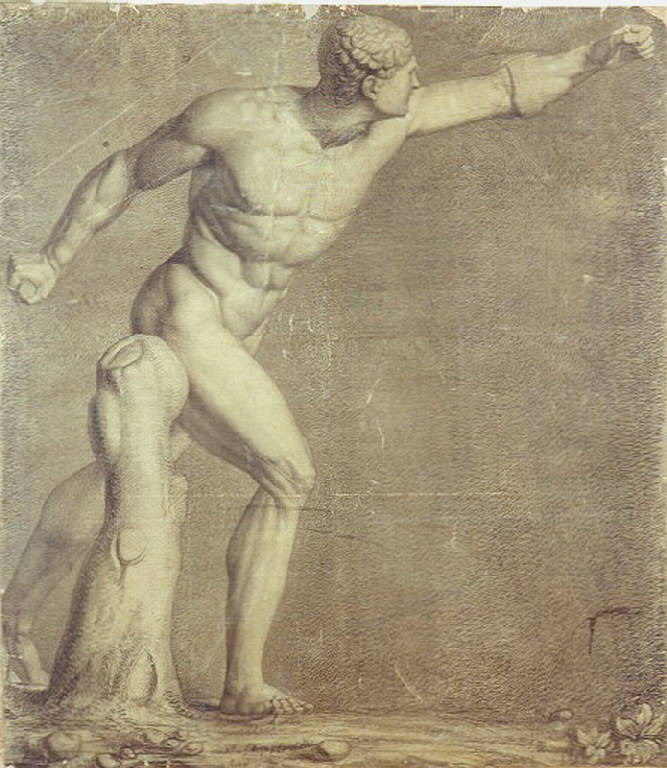 Spartaco (?) (disegno) di Ligari Angelo (sec. XIX)