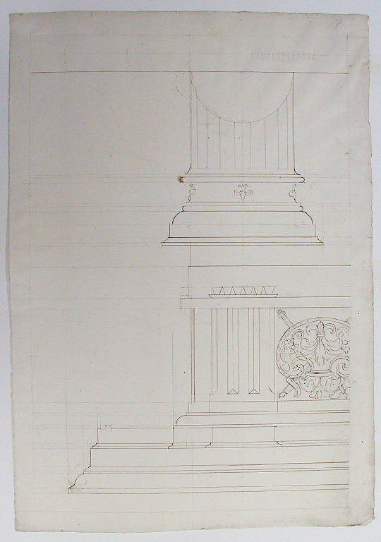 motivi decorativi architettonici (disegno) di Ligari Angelo (sec. XIX)