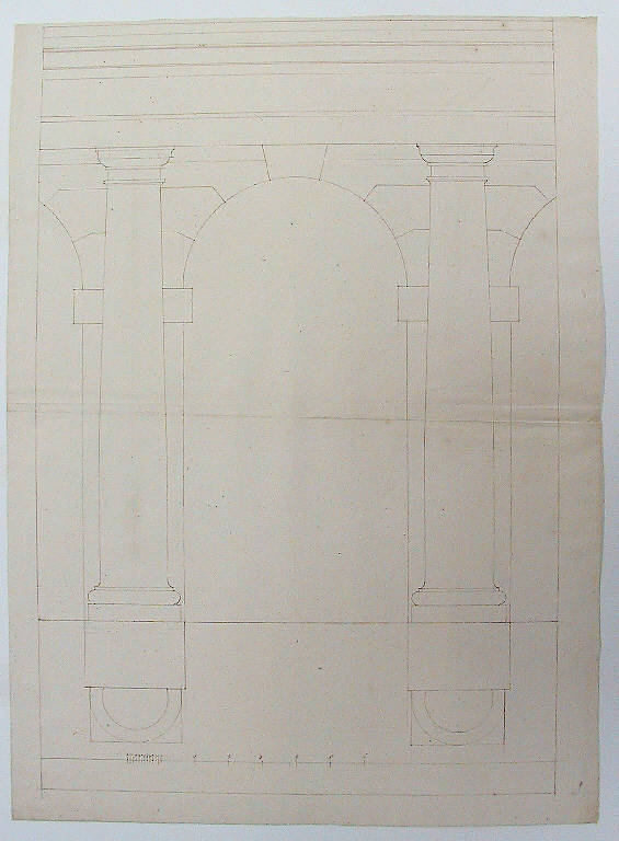 motivi decorativi architettonici (disegno) di Ligari Angelo (sec. XIX)