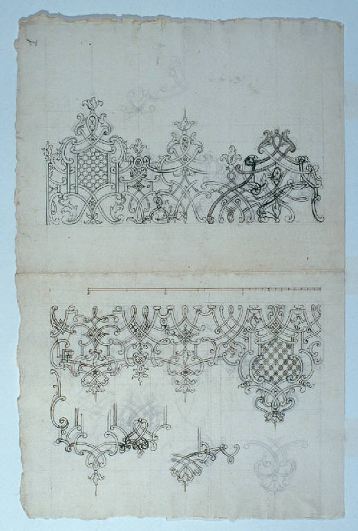 Inferriate/ Elementi architettonici (disegno) di Ligari Giovanni Pietro (sec. XVIII)