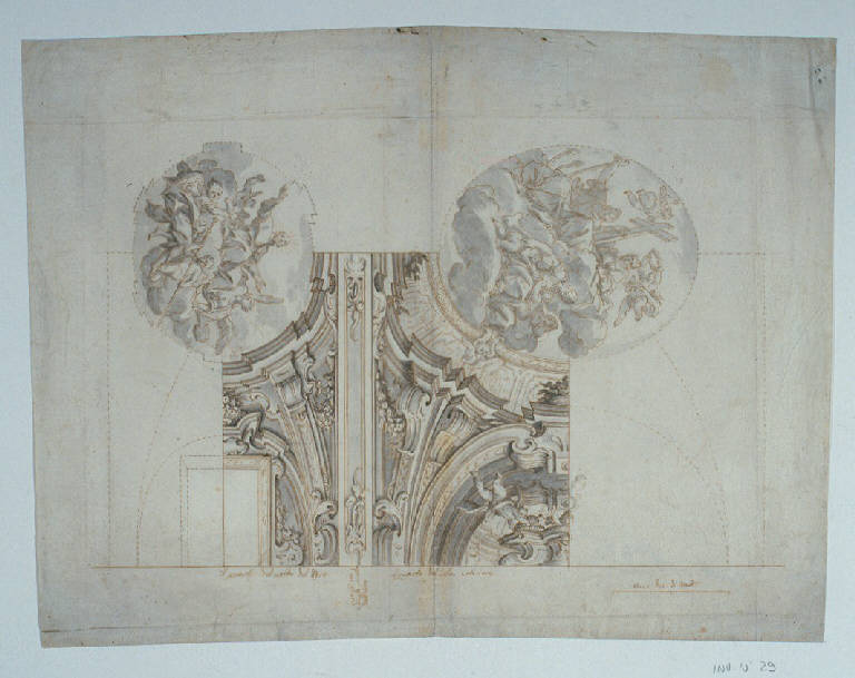 Quadratura architettonica (disegno) di Ligari Giovanni Pietro (secondo quarto sec. XVIII)