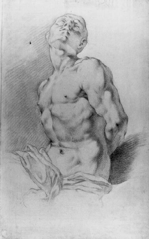 Figura di schiavo (disegno) di Ligari Giovanni Pietro (inizio sec. XVIII)